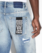 Mens Hazlow Tektonik Straight Denim Jeans - Denim