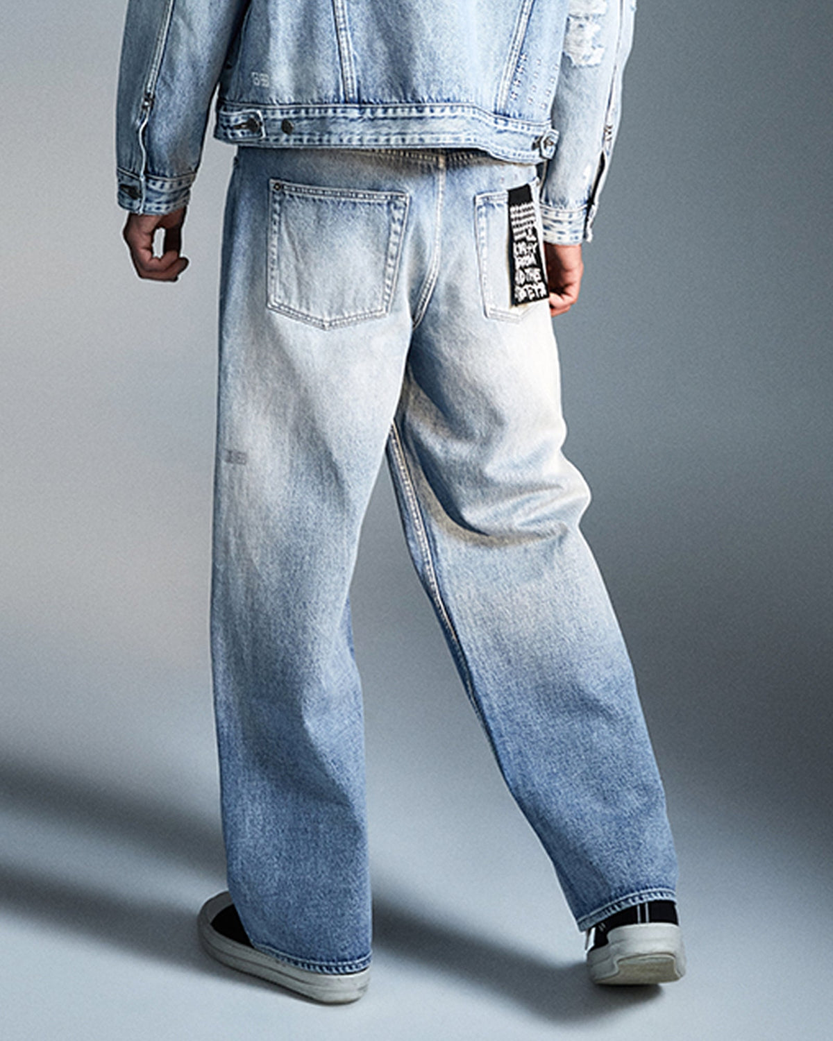 Mens Maxx Punk Blue Baggy Denim Jeans - Denim