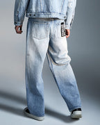 Mens Maxx Punk Blue Baggy Denim Jeans - Denim