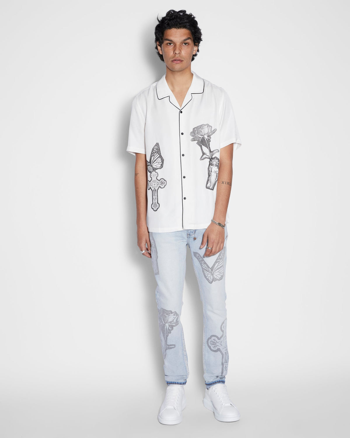 Mens Chitch Kut Out Nimbus Slim Denim Jeans - Denim