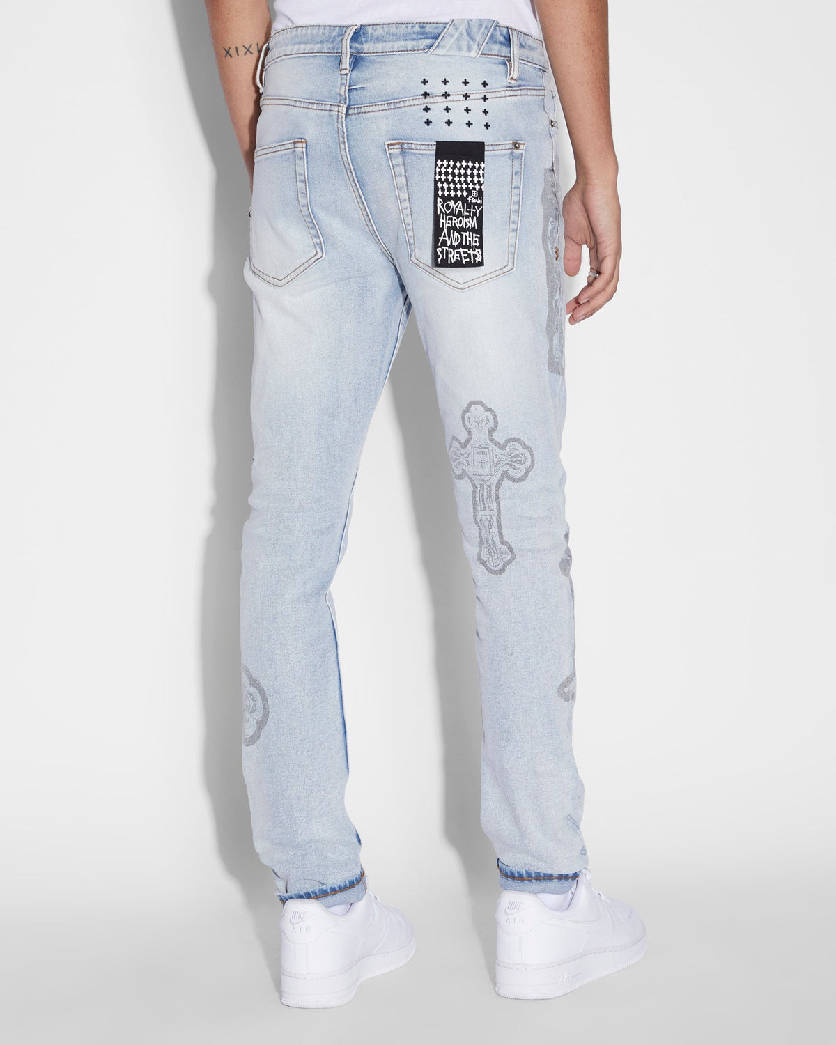Mens Chitch Kut Out Nimbus Slim Denim Jeans - Denim
