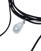 Noir Pearl Choker Jewellery - Black