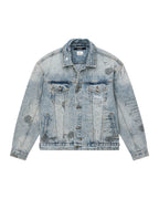 Mens Oh G Jacket Bunker Blue Noize Oversized Jackets - Denim