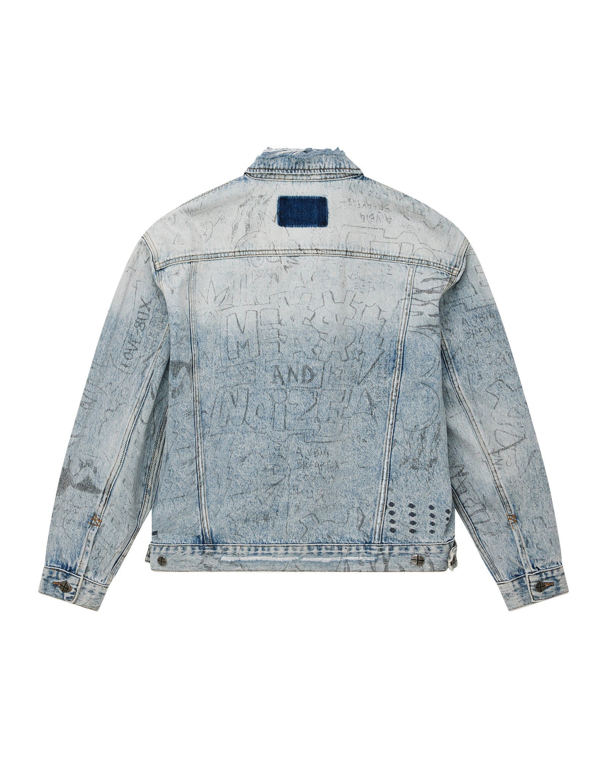 Mens Oh G Jacket Bunker Blue Noize Oversized Jackets - Denim