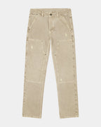 Mens Operator Pant Earth Tones Straight Tapered Denim Jeans - Brown
