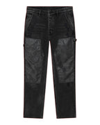 Mens Operator Pant Torqued Black Relaxed Denim Jeans - Black