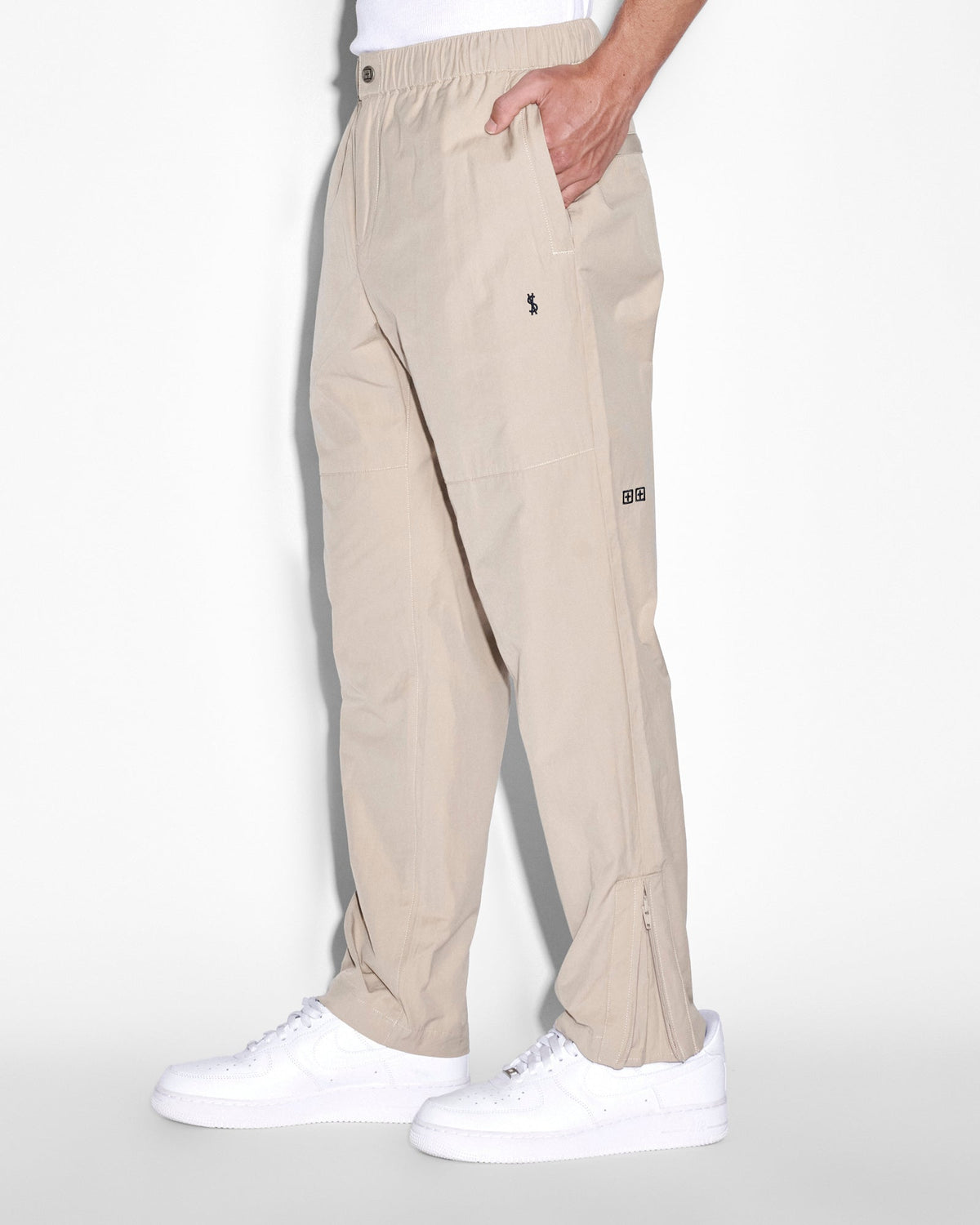 Mens Axiom Pant Tan Relaxed Tapered Pants - Tan