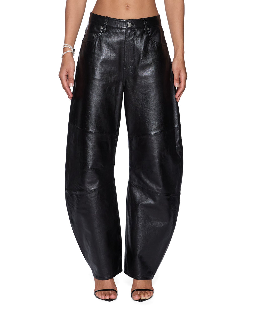 Womens Barrel Pant Black Barrel Leg Pants - Black