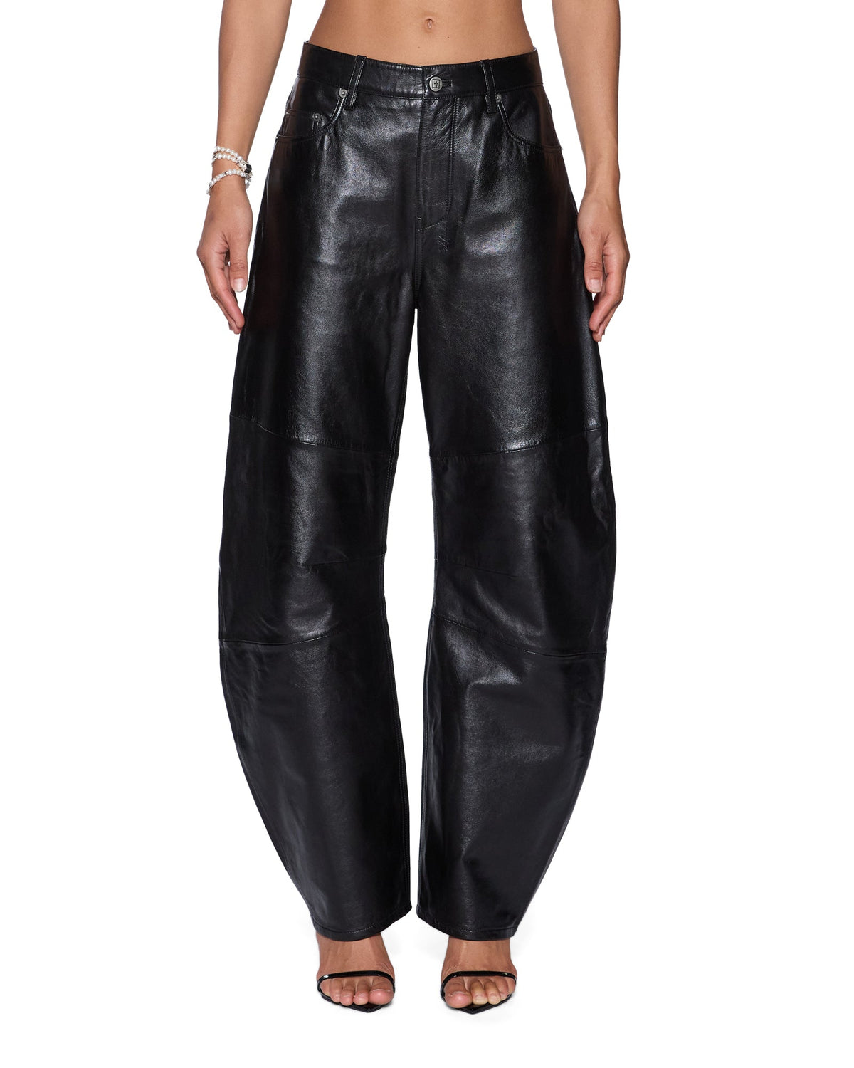 Womens Barrel Pant Black Barrel Leg Pants - Black