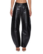 Womens Barrel Pant Black Barrel Leg Pants - Black