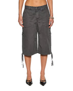 Womens Baggy Cargo Charcoal Oversized Pants - Grey