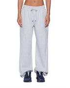 Womens Carter Wide Trakpant Grey Marle Regular Pants - Grey