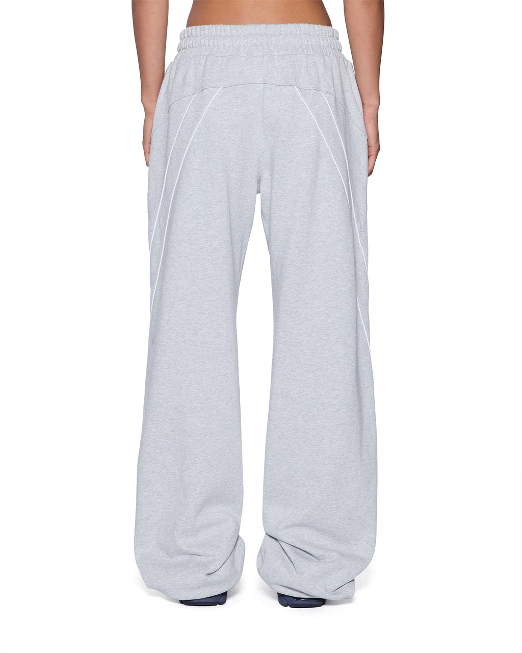 Womens Carter Wide Trakpant Grey Marle Regular Pants - Grey