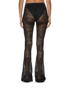 Womens Flare Pant Black Lace Bootcut Pants - Black