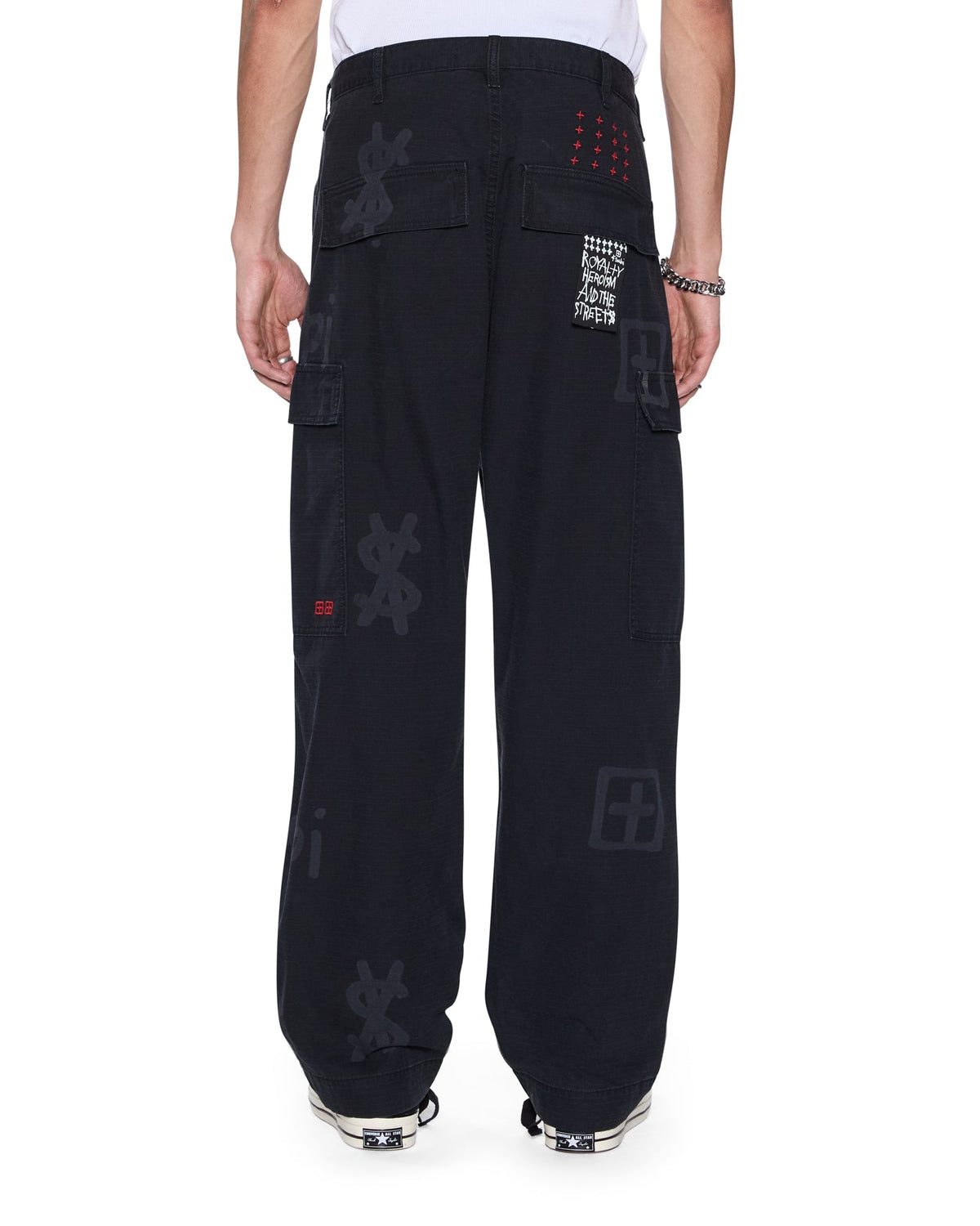 Mens Fugitive Cargo Pant Kash Box Straight Pants - Black