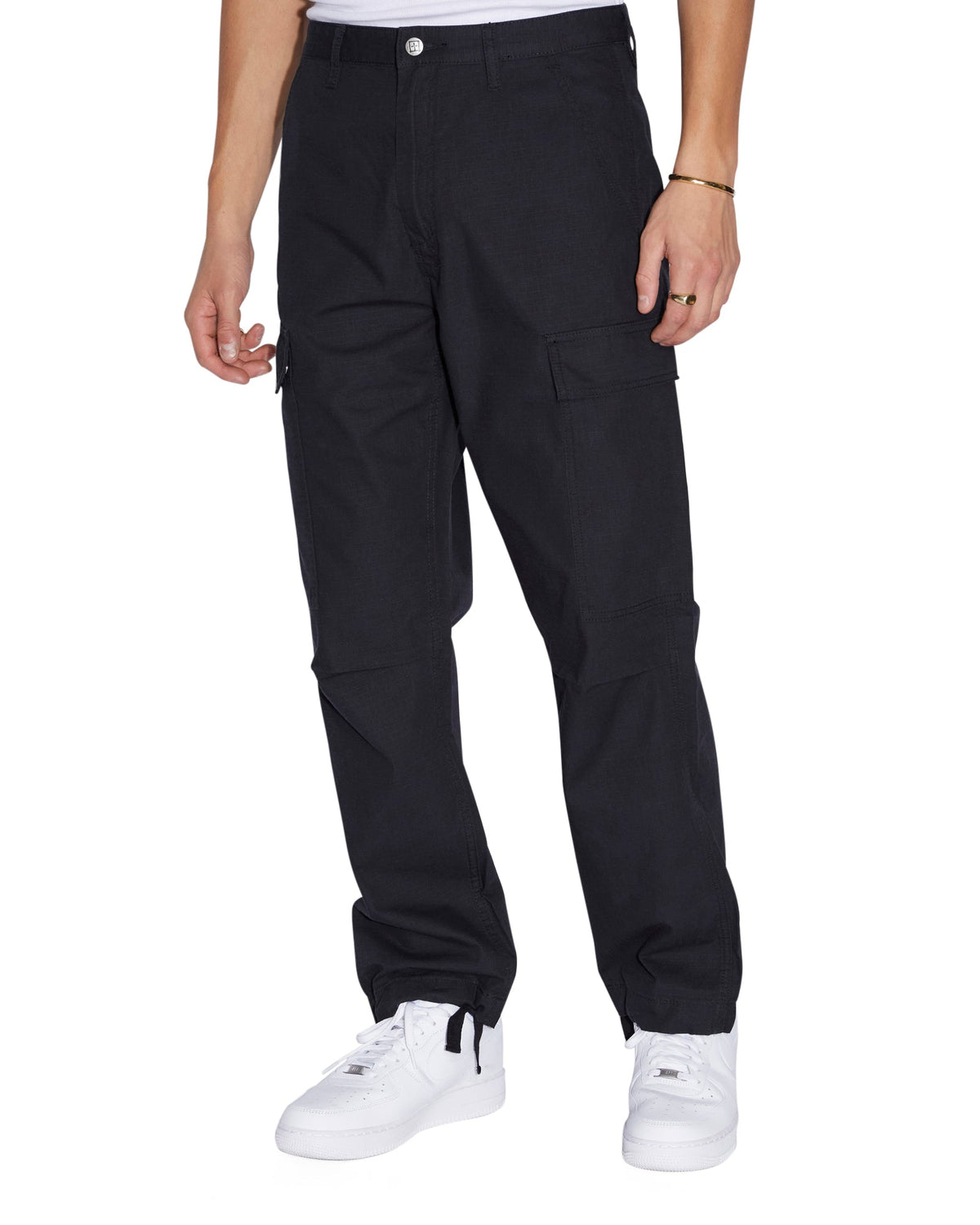 Mens Fugitive Cargo Pant Black Straight Pants - Black