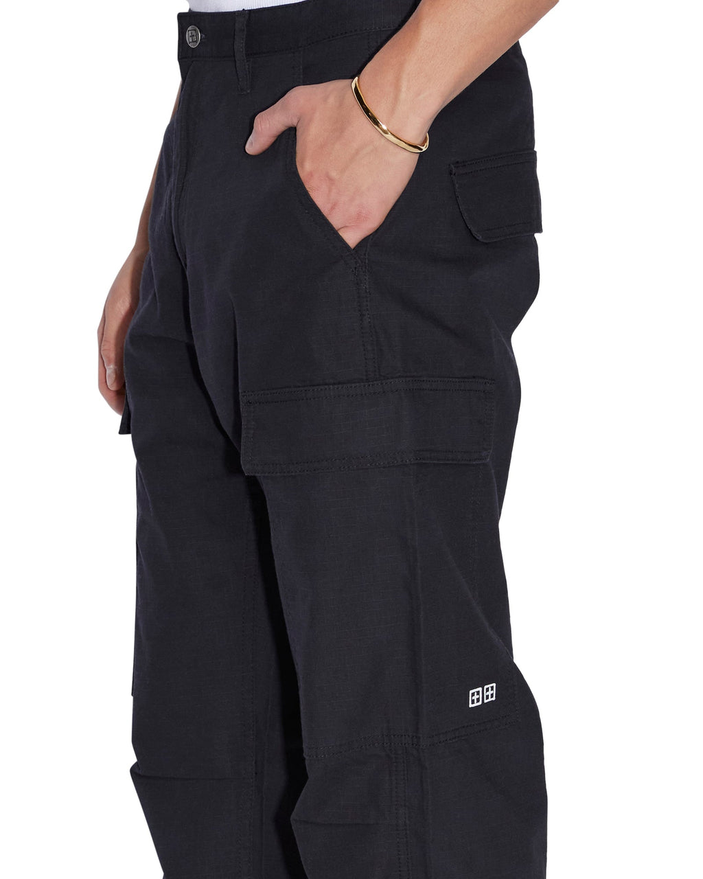 Mens Fugitive Cargo Pant Black Straight Pants - Black