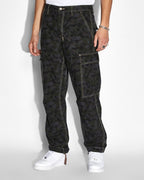 Mens Fugitive Cargo Pant Camo Straight Pants - Multi Colour