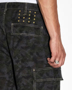 Mens Fugitive Cargo Pant Camo Straight Pants - Multi Colour