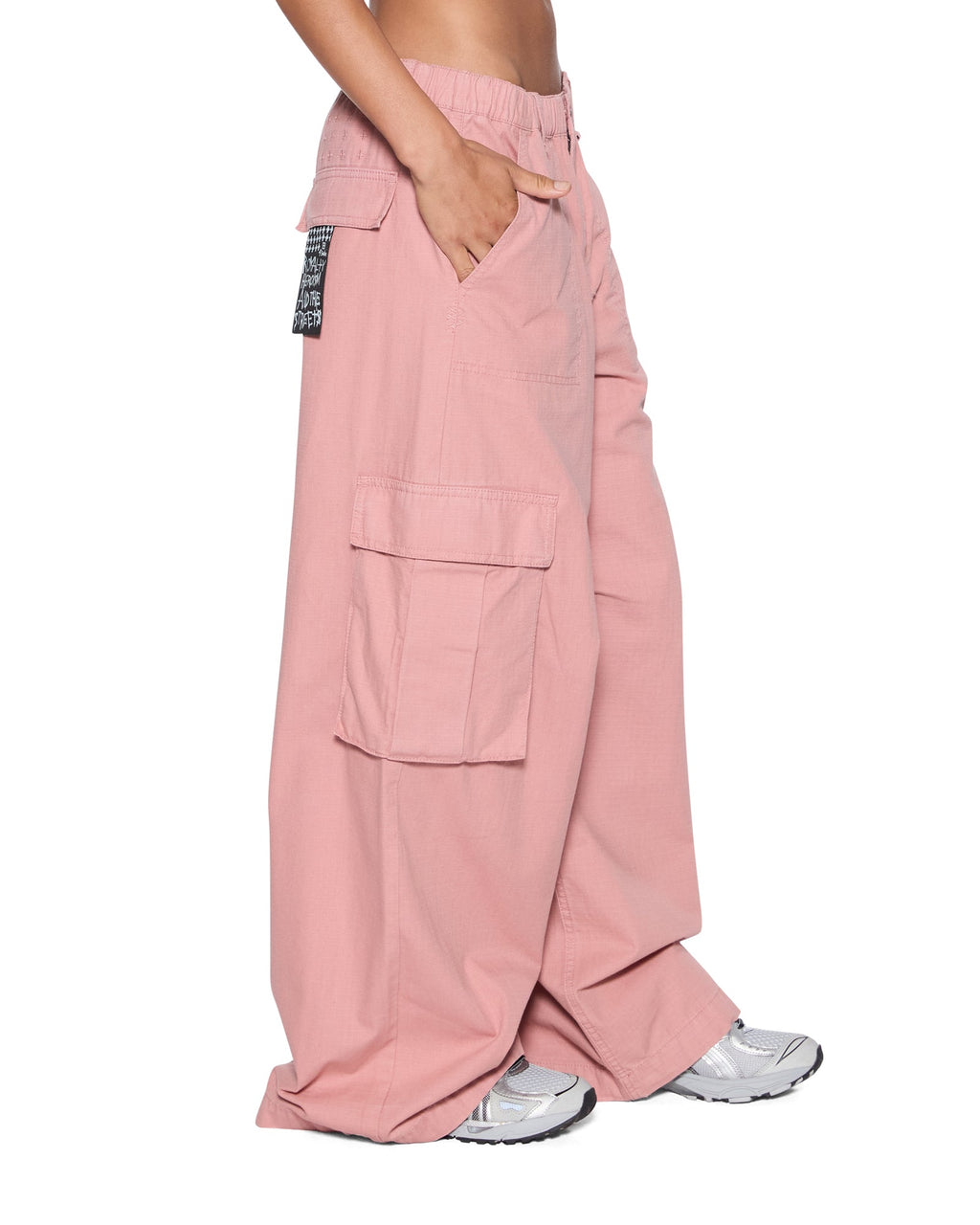 Womens Ksuper Cargo Pant Cameo Pink Baggy Pants - Pink