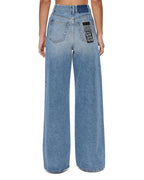 Womens Strider Swept Wide Denim Jeans - Denim