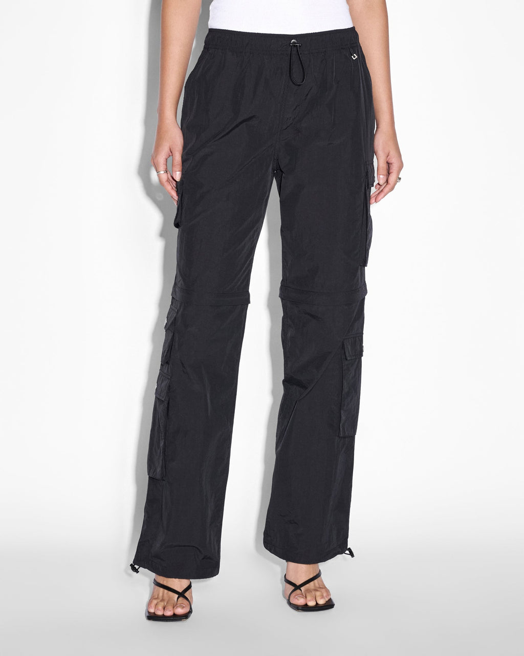 Womens Tactic Cargo Pant Black Relaxed Straight Pants - Black