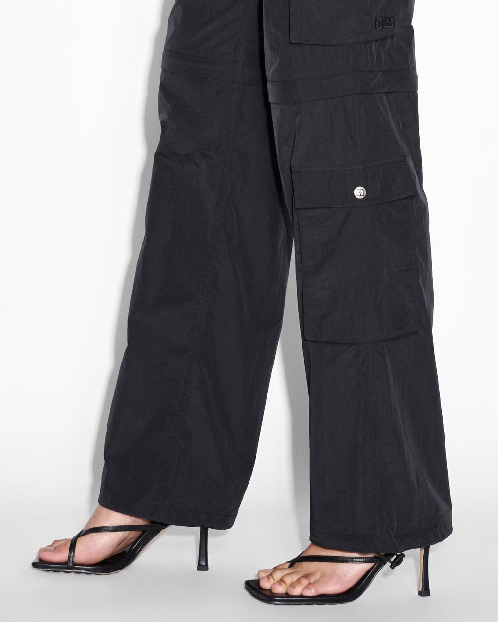 Womens Tactic Cargo Pant Black Relaxed Straight Pants - Black