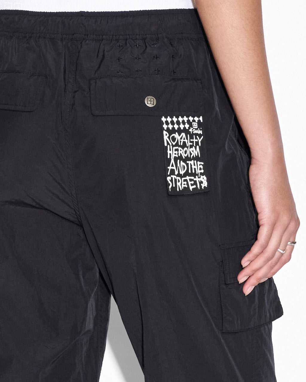 Womens Tactic Cargo Pant Black Relaxed Straight Pants - Black
