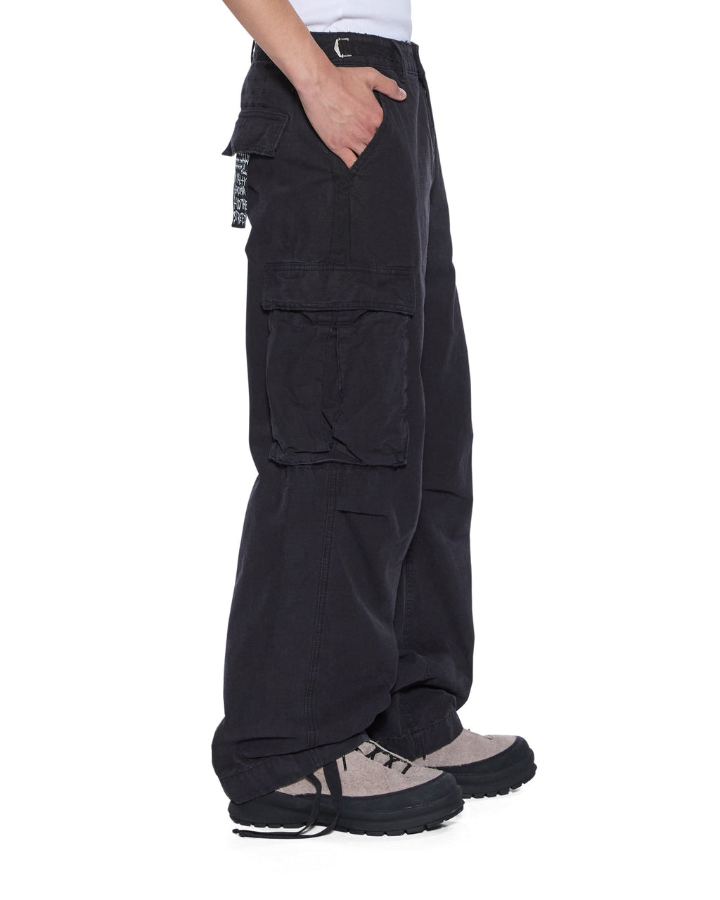 Mens Troop Cargo Pant Black Fade Straight Pants - Black