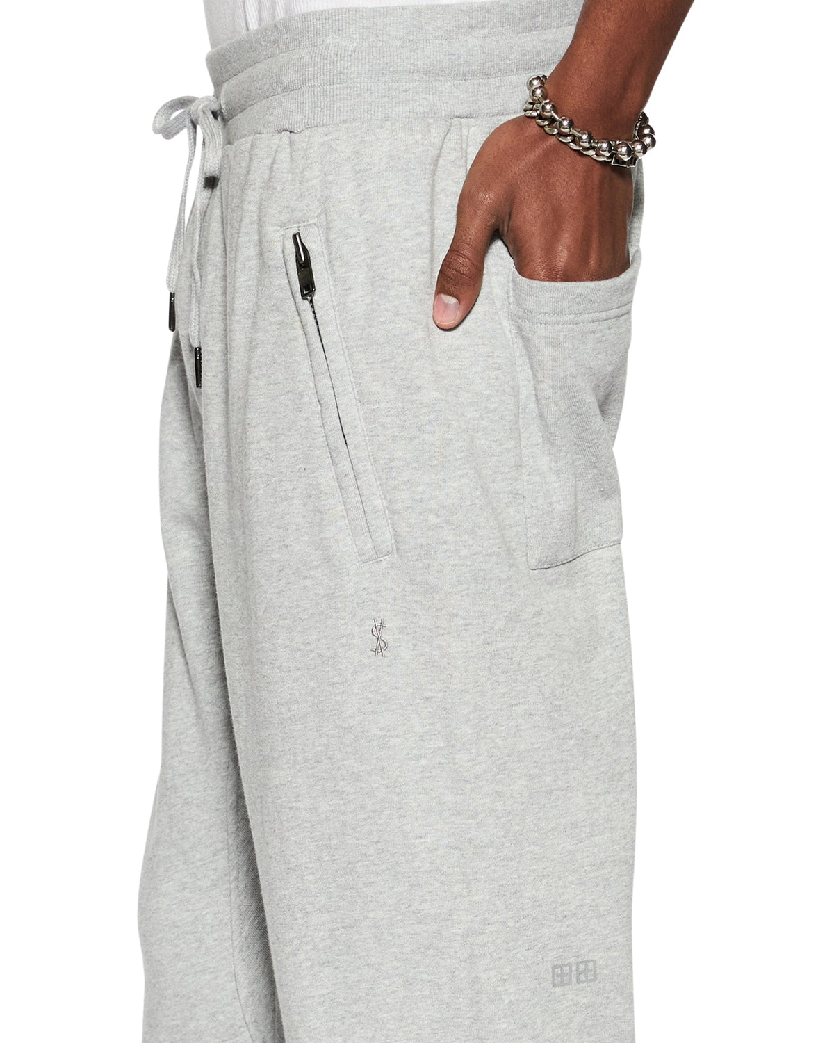 Mens 4 X 4 Trak Grey Marle Slim Pants - Grey