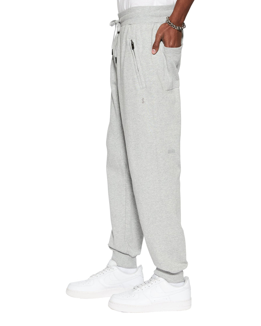 Mens 4 X 4 Trak Grey Marle Slim Pants - Grey
