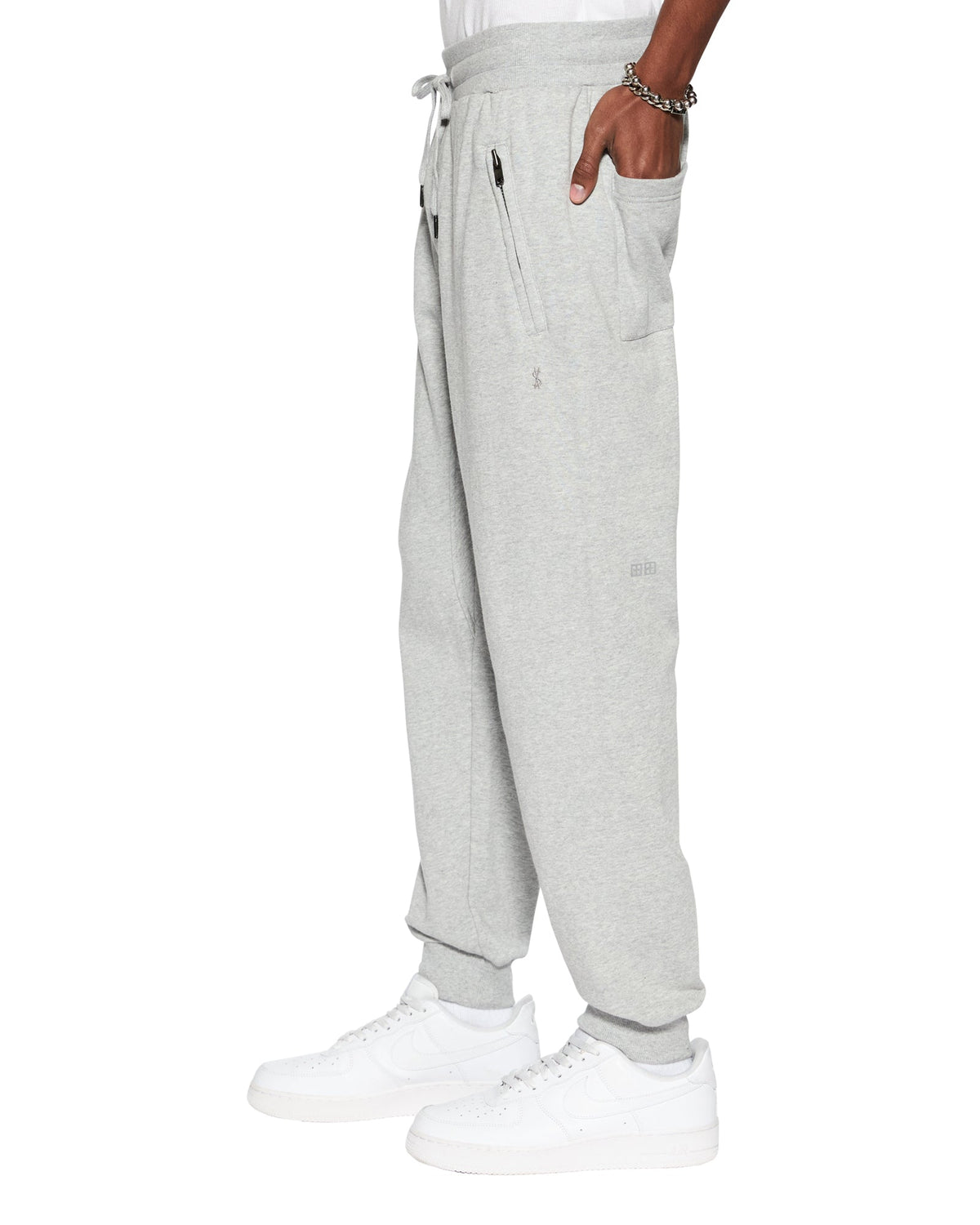 Mens 4 X 4 Trak Grey Marle Slim Pants - Grey