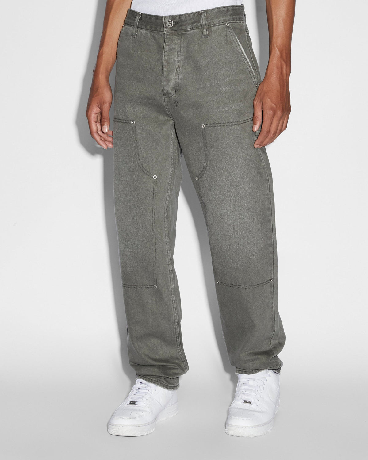 Mens Ghosted Operator Pant Surplus Straight Tapered Pants - Green