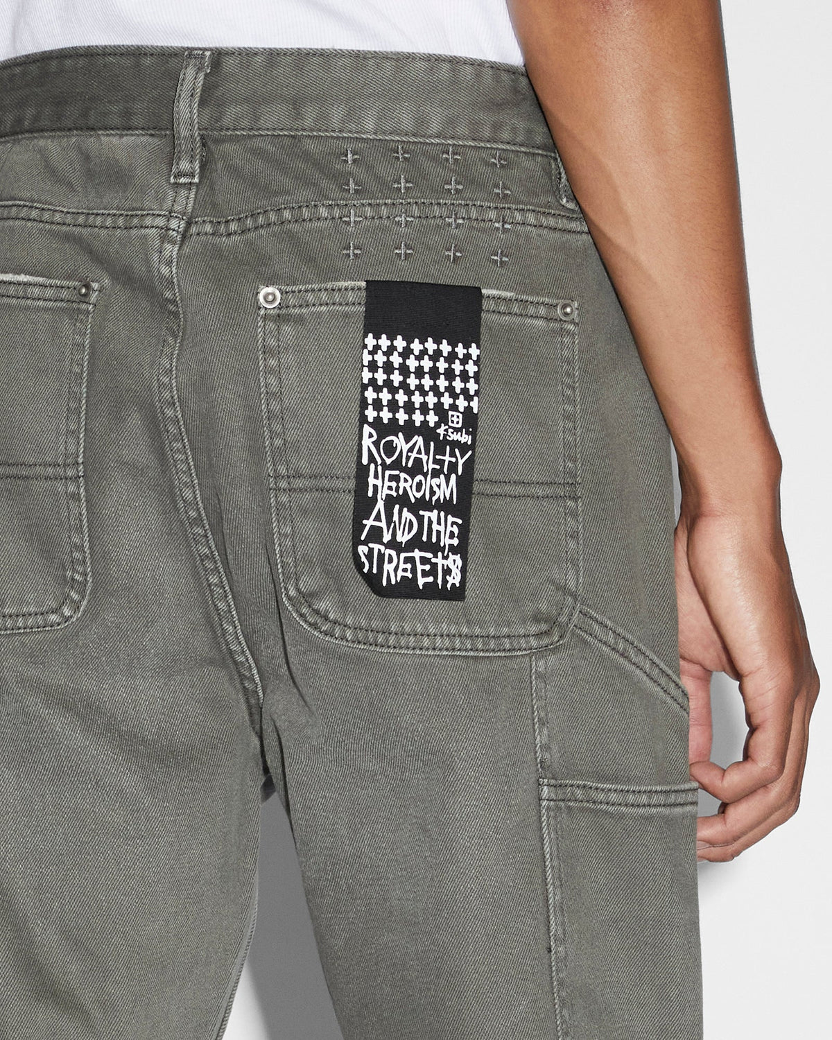 Mens Ghosted Operator Pant Surplus Straight Tapered Pants - Green