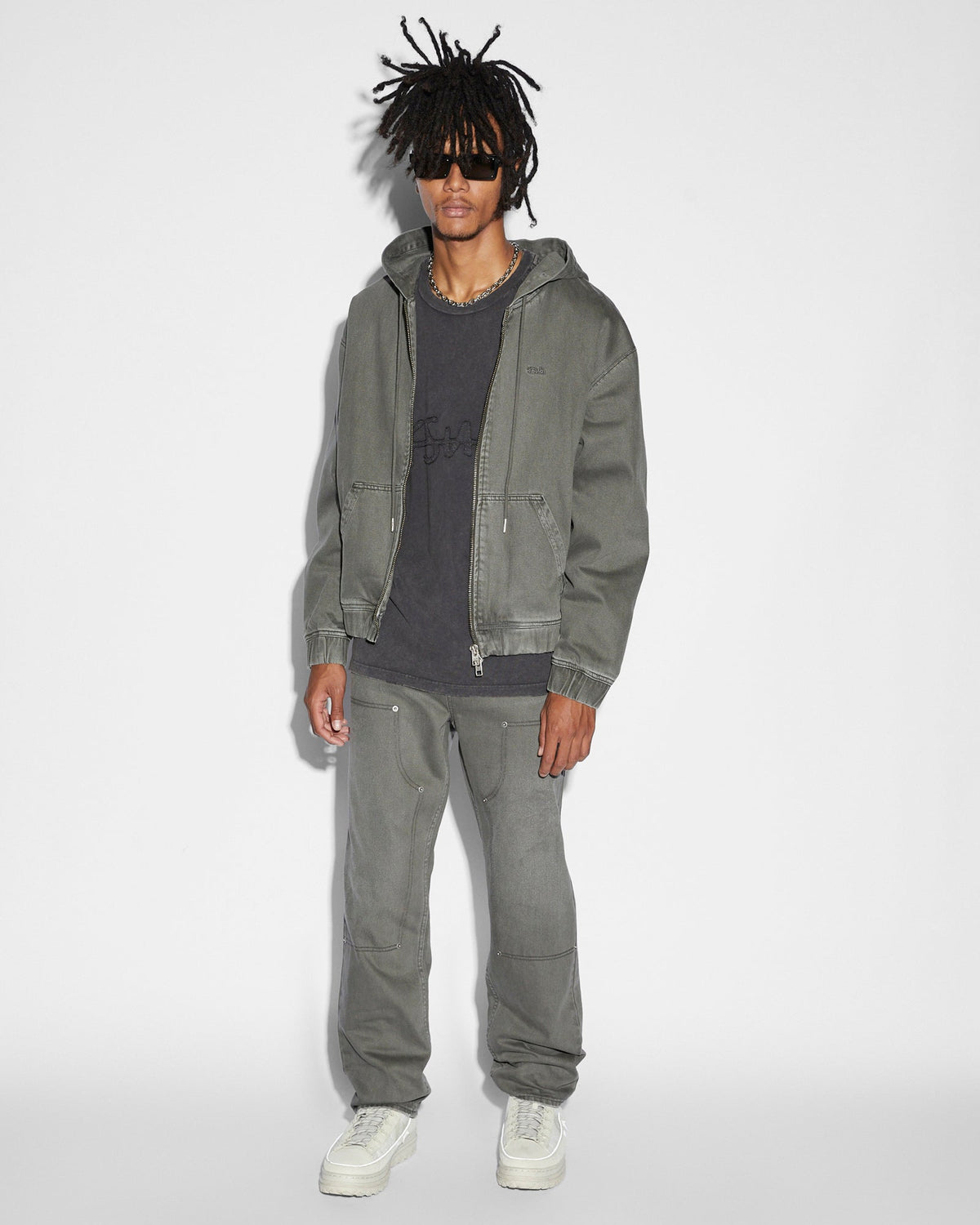 Mens Ghosted Operator Pant Surplus Straight Tapered Pants - Green