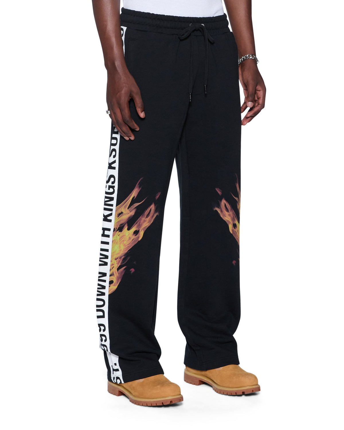 Mens Kings Synthesis Trak Pant Black Fade Regular Pants - Grey