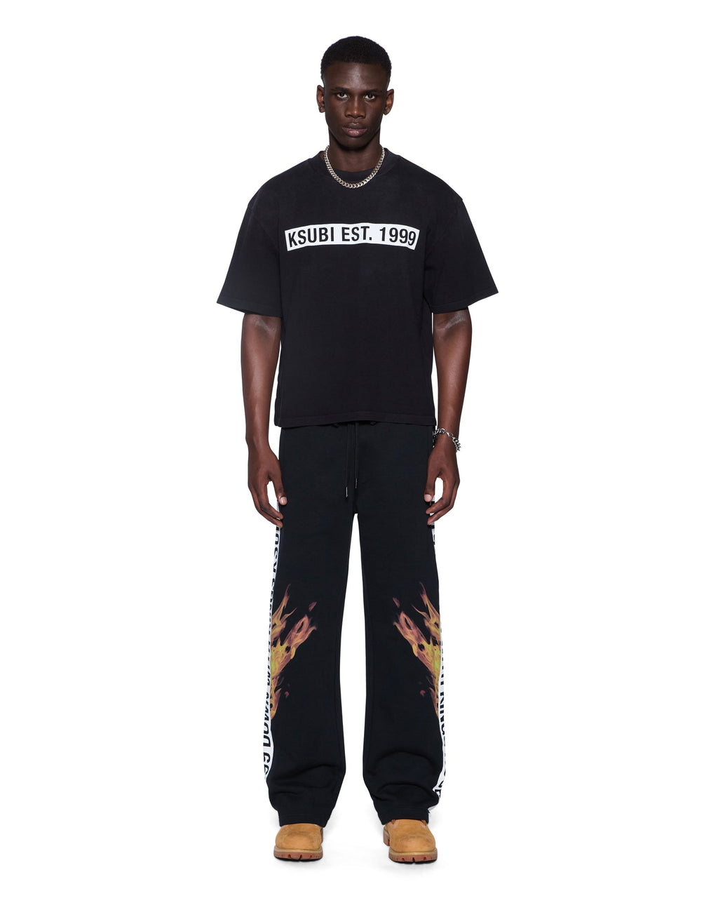 Mens Kings Synthesis Trak Pant Black Fade Regular Pants - Grey
