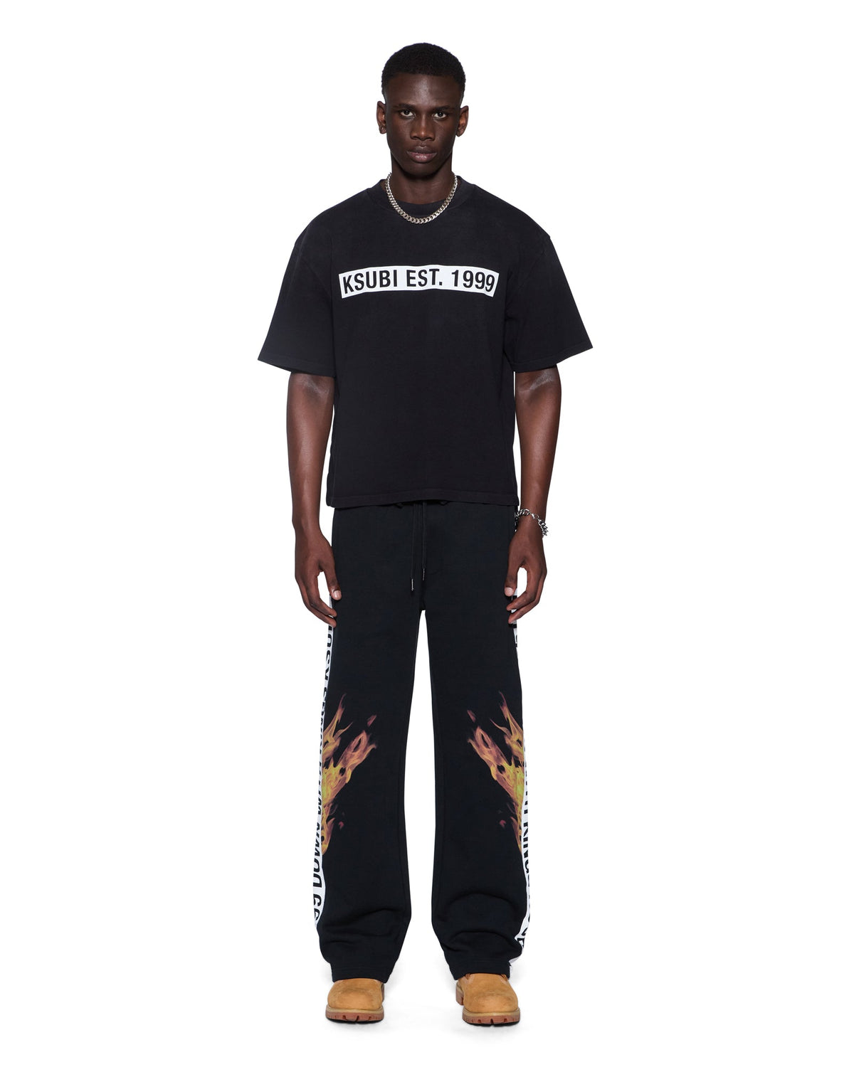 Mens Kings Synthesis Trak Pant Black Fade Regular Pants - Grey
