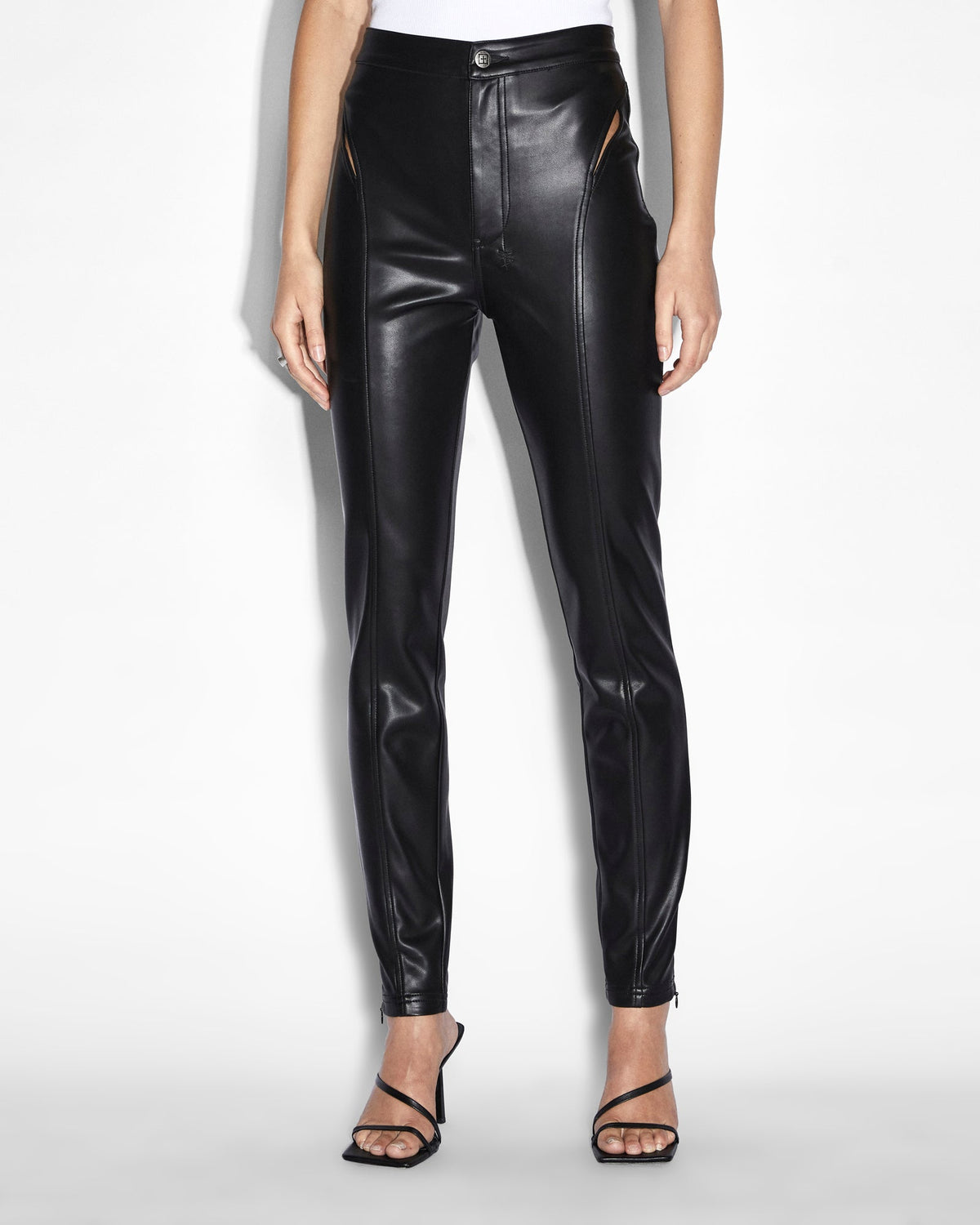 Womens Klub Pant Kut Out Black Skinny Pants - Black