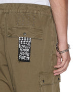 Mens Krush Cargo Pant Army Fade Relaxed Pants - Green