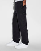 Mens Operator Pant Black Brass Straight Tapered Denim Jeans - Black