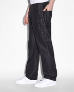 Mens Operator Pant Black Grease Straight Tapered Denim Jeans - Black