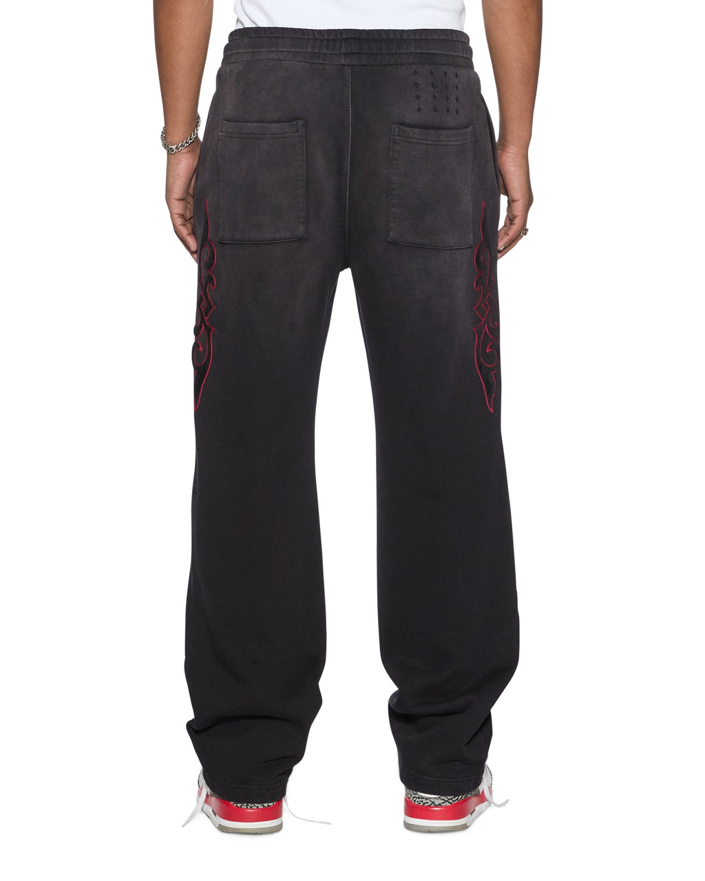 Mens Paise Trak Pant Black Fade Regular Pants - Grey