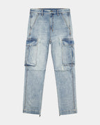 Mens Riot Cargo Pant Dynamo Relaxed Pants - Denim