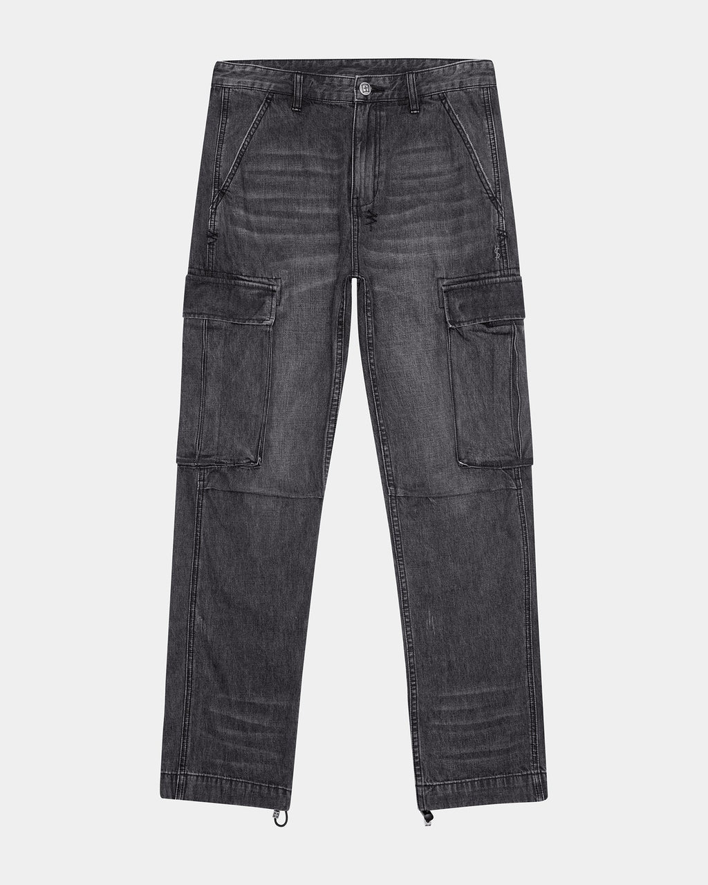 Mens Riot Cargo Pant Faded Black Relaxed Pants - Black