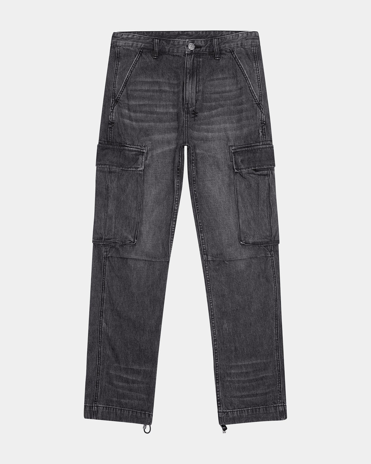 Mens Riot Cargo Pant Faded Black Relaxed Pants - Black