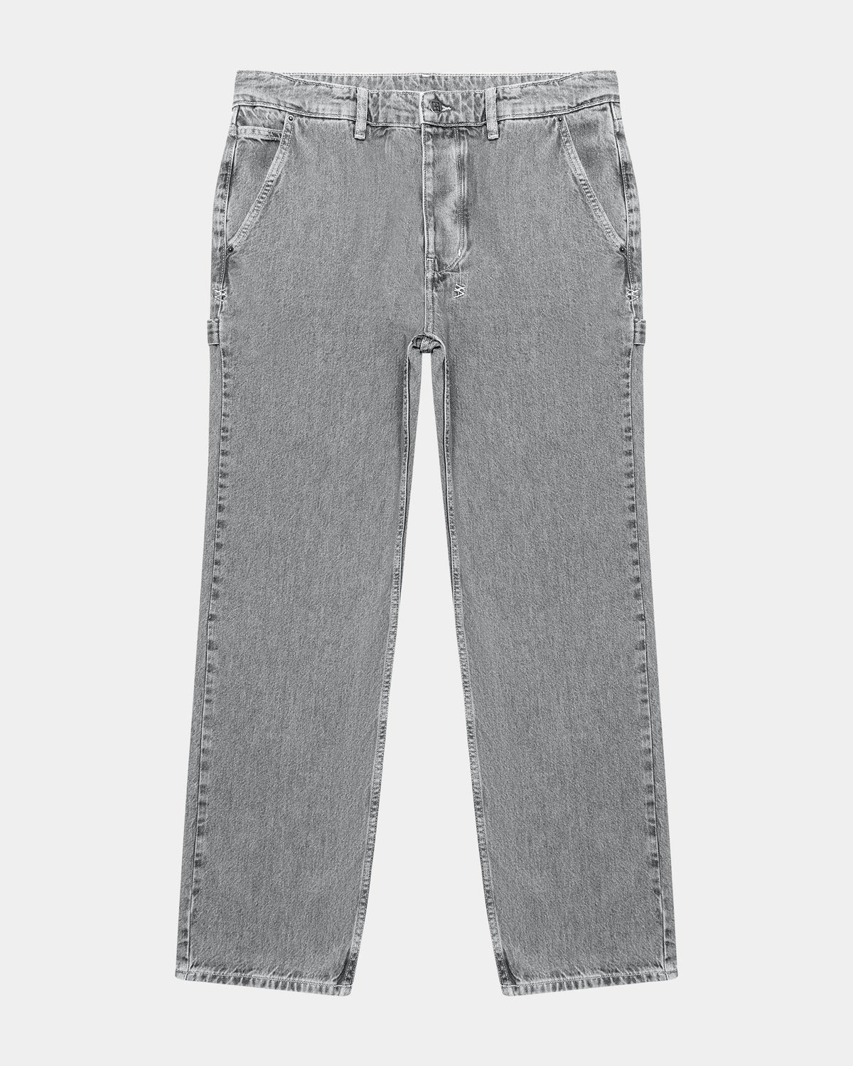 Mens Raptor Pant Thrifted Straight Pants - Grey