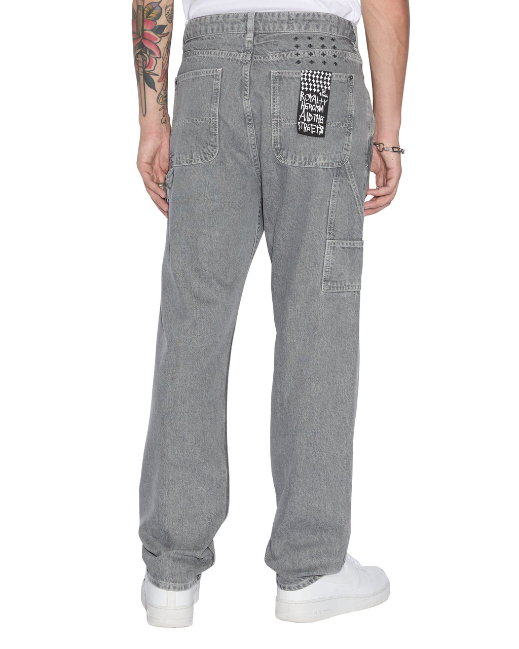 Mens Raptor Pant Thrifted Straight Pants - Grey
