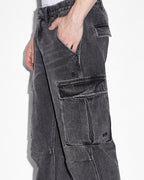 Mens Riot Cargo Pant Angst Black Relaxed Pants - Black