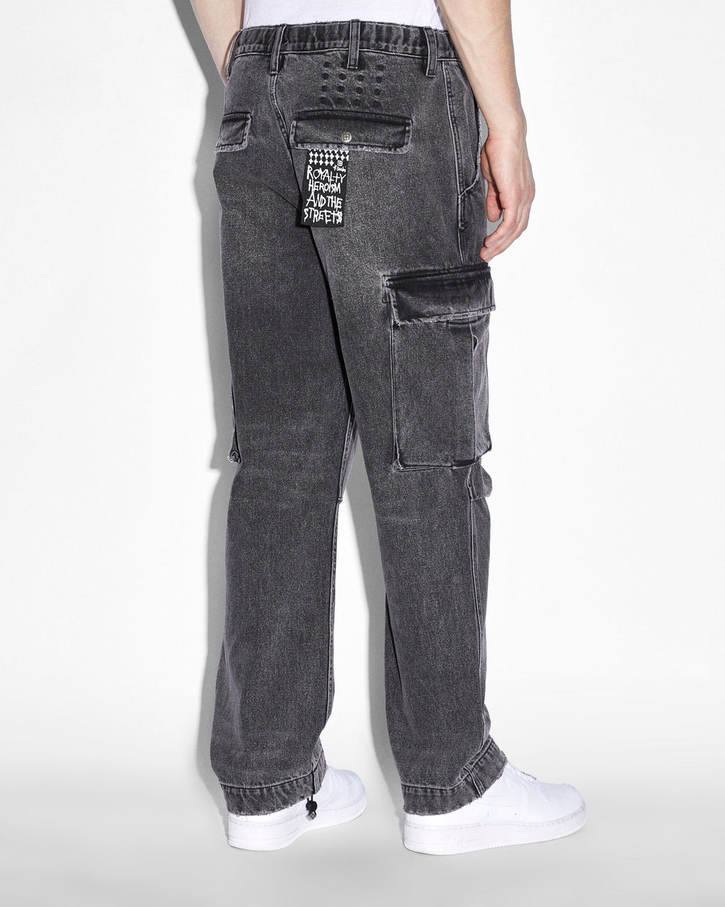 Mens Riot Cargo Pant Angst Black Relaxed Pants - Black